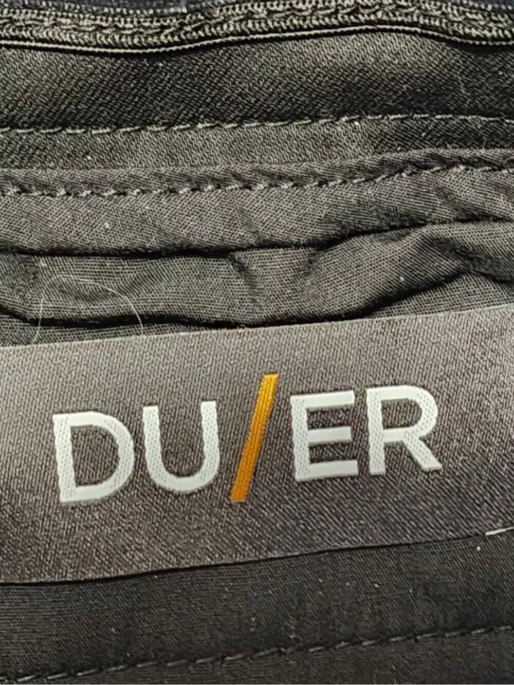 DUER Black Smart Stretch Tech Mid Rise Slim Fit Trousers